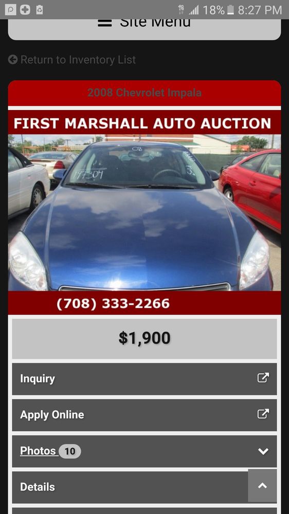First Auto Marshall Auction