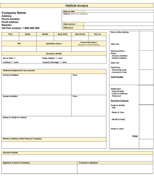 Personal Auto Quote Sheet